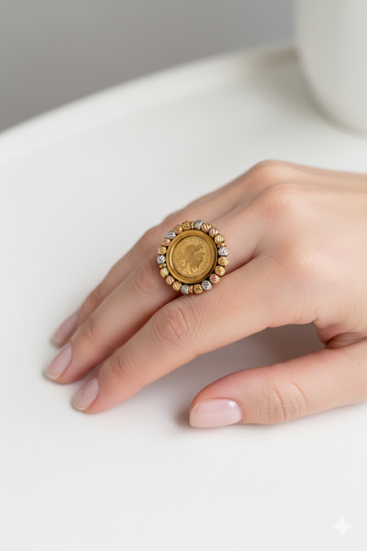 Bague ajustable coq