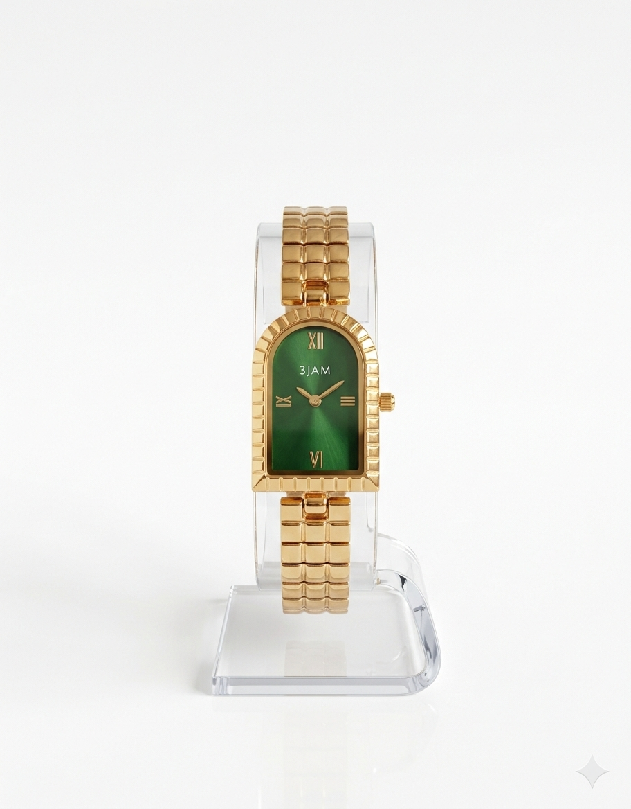 Montre avec cadran vert