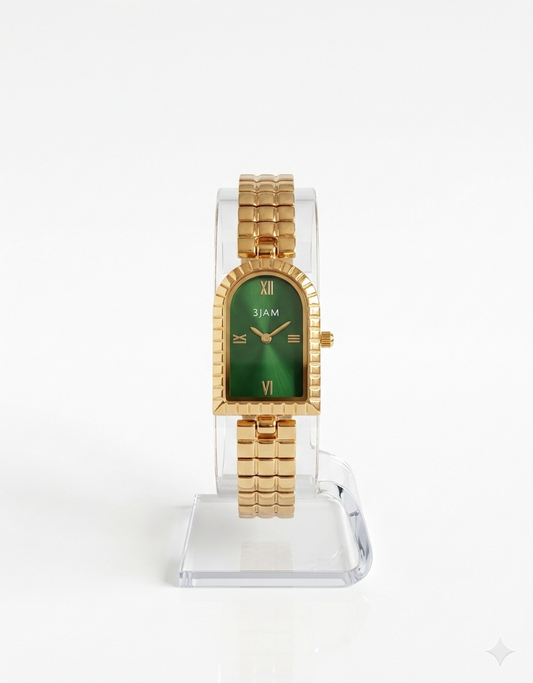 Montre avec cadran vert