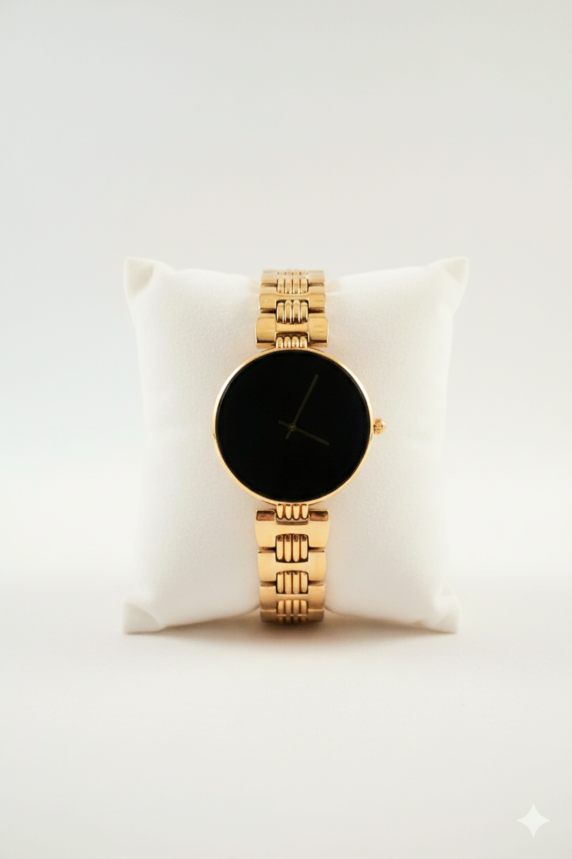 Montre avec cadran noir