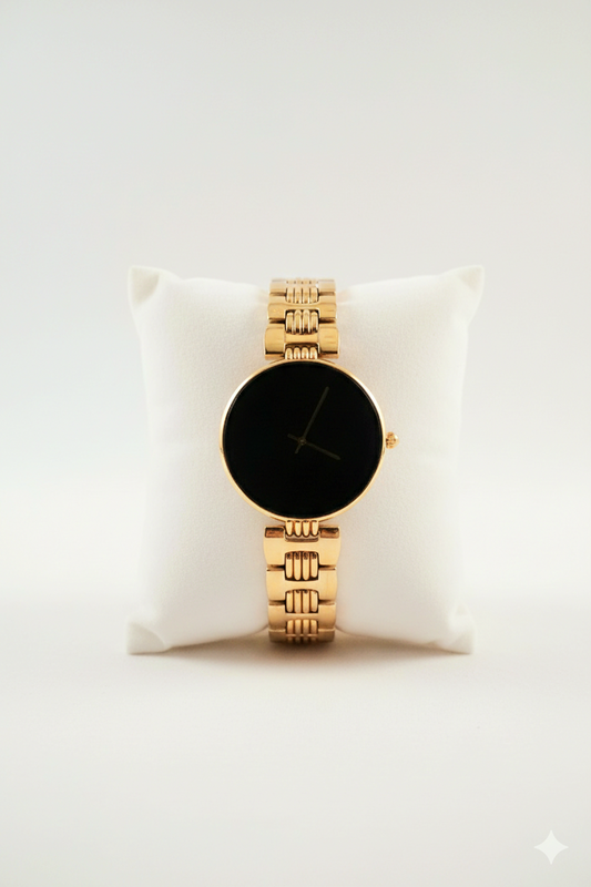 Montre avec cadran noir